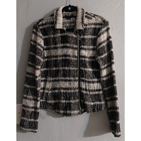 Lucky Brand Moto Jacket,Women S,Pockers,Zipper,cotton, Acrylic,16.5 Inch Of Arm - Picture 1 of 12